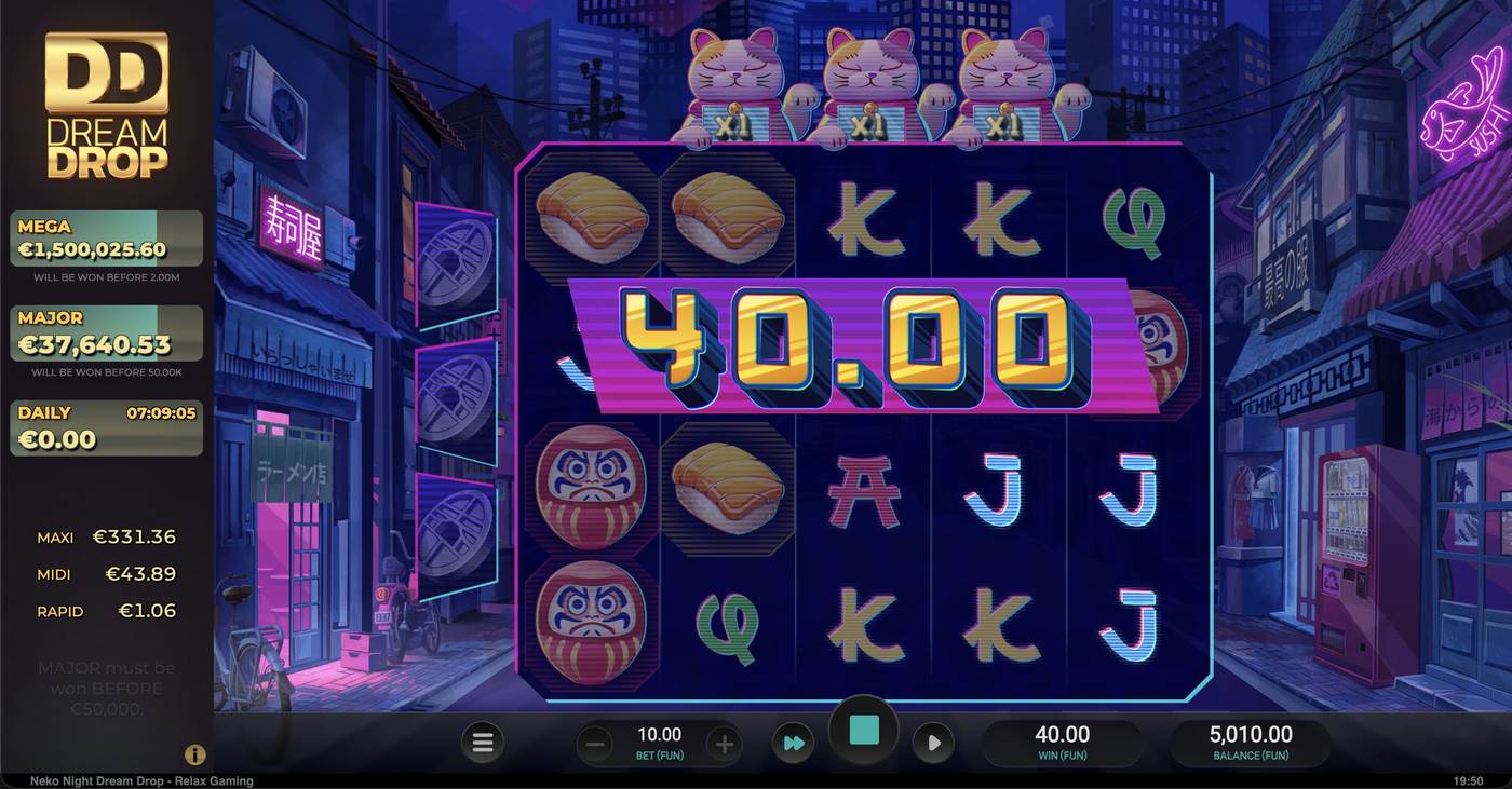 Neko Night Dream Drop: image of winning