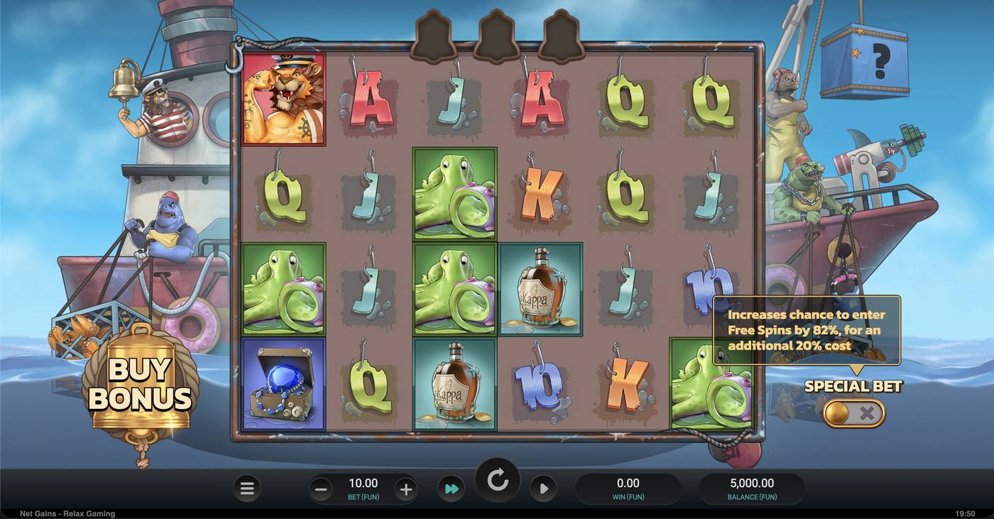 Net Gains: image of main menu