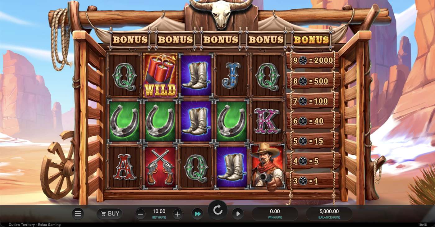 Outlaw Territory: image of main menu