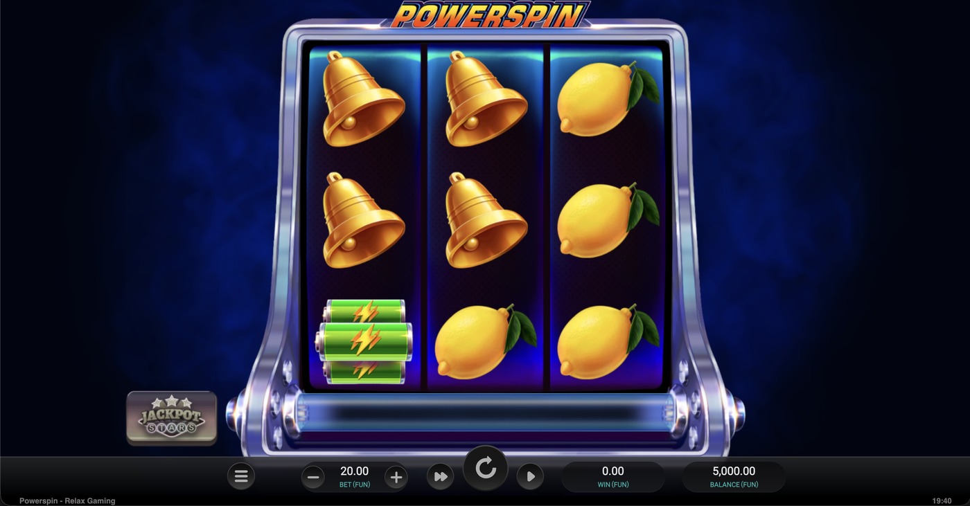 Powerspin: image of main menu