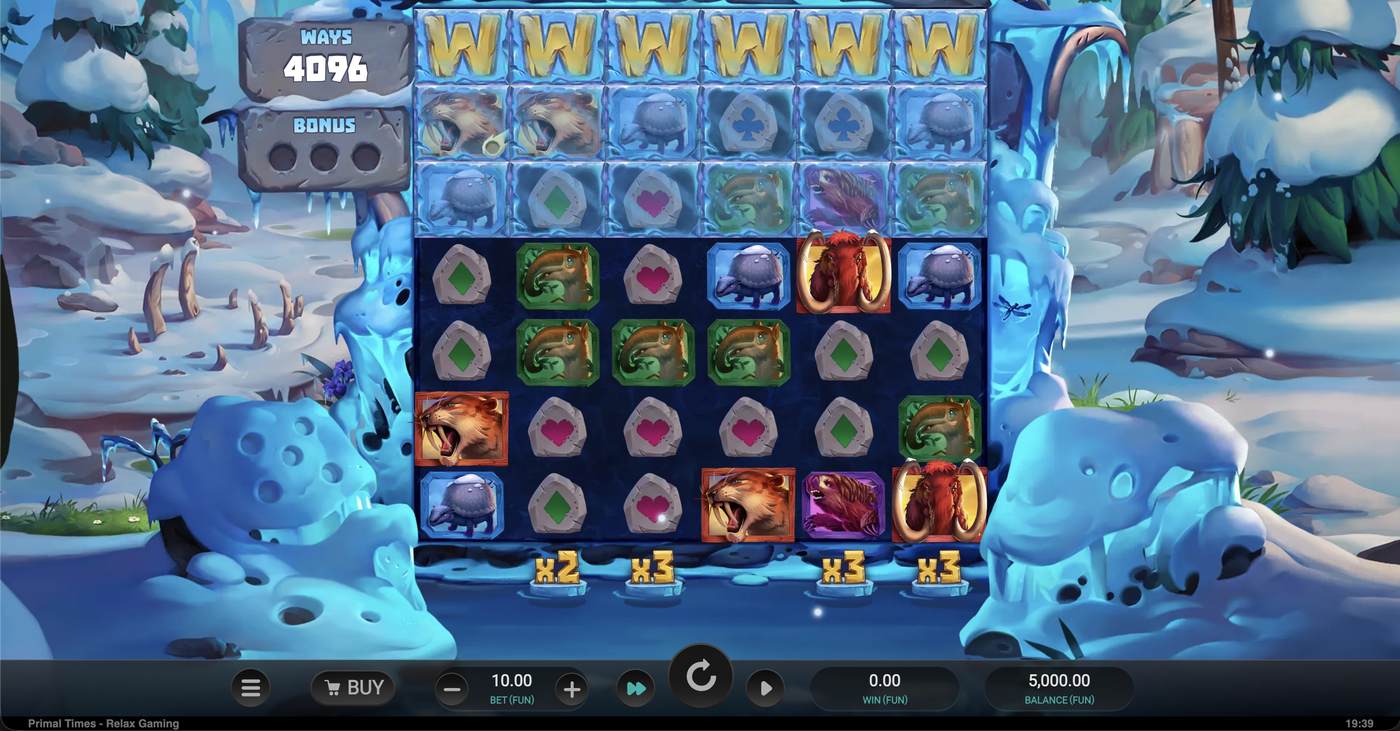 Primal Times: image of main menu