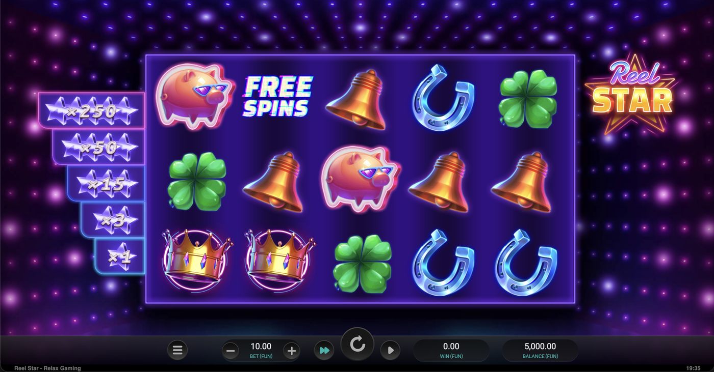 Reel Star: image of main menu