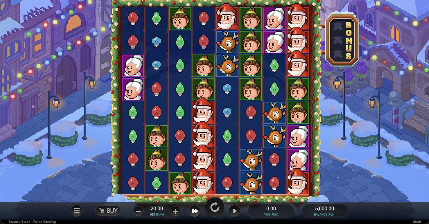 Santa's Stack: image of main menu