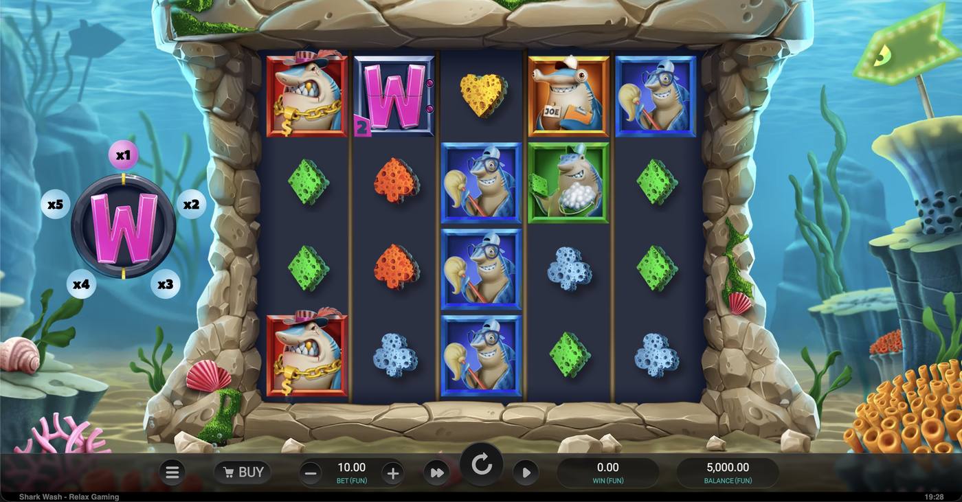 Shark Wash: image of main menu