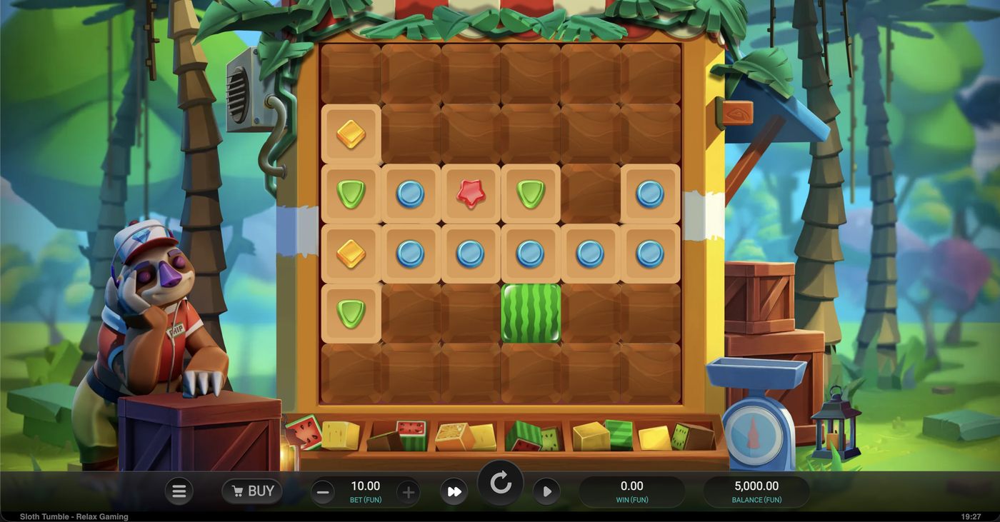 Sloth Tumble: image of main menu