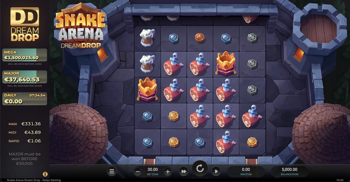 Snake Arena Dream Drop: image of main menu