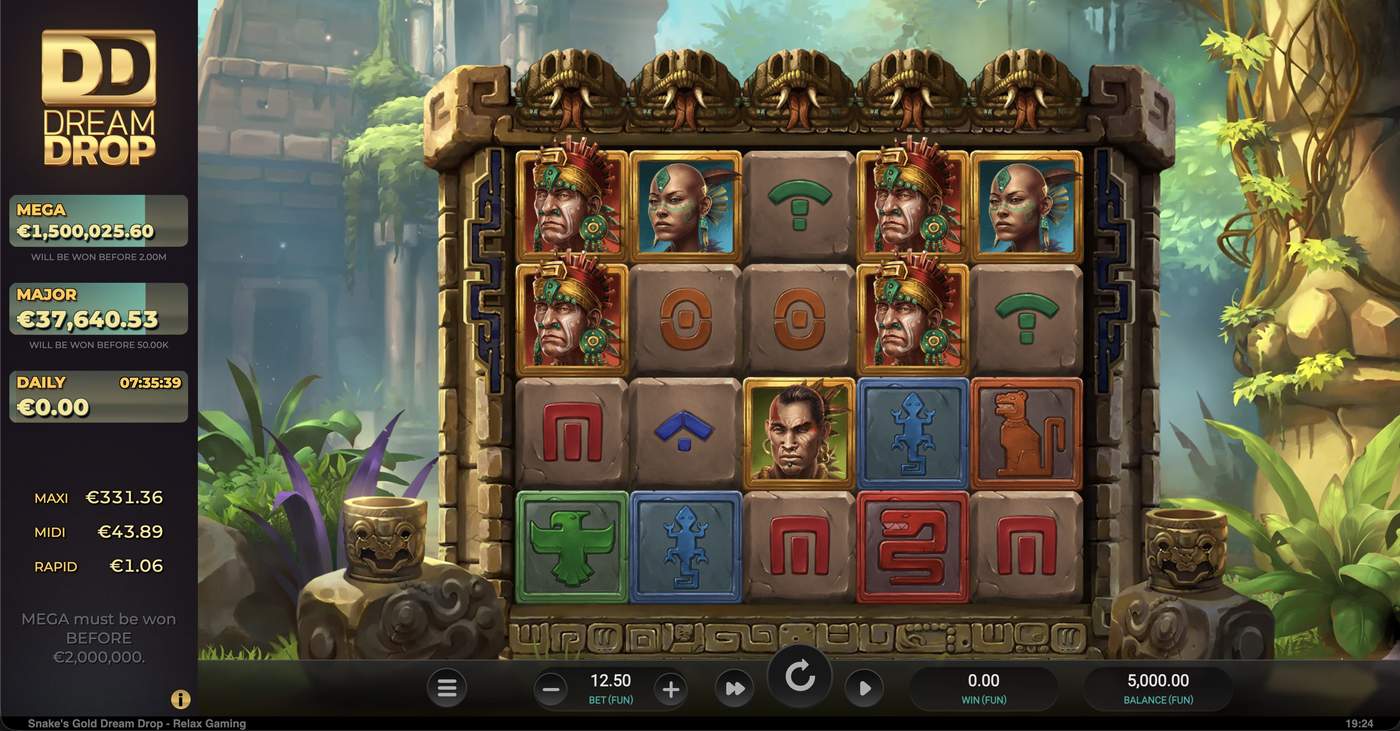 Snake's Gold Dream Drop: image of main menu