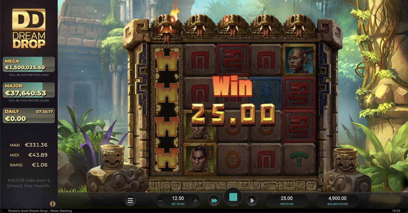 Snake's Gold Dream Drop: image of winning