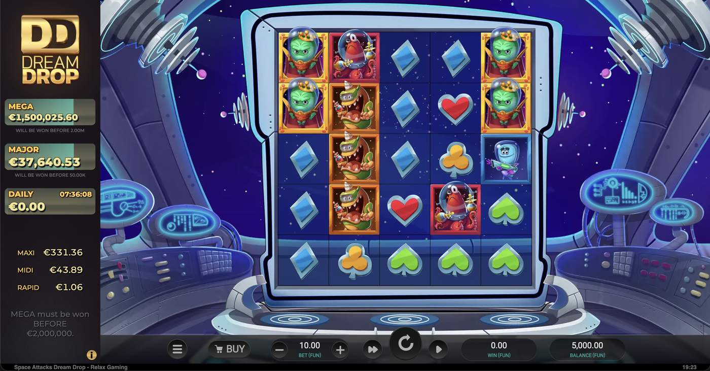 Space Attacks Dream Drop: image of main menu