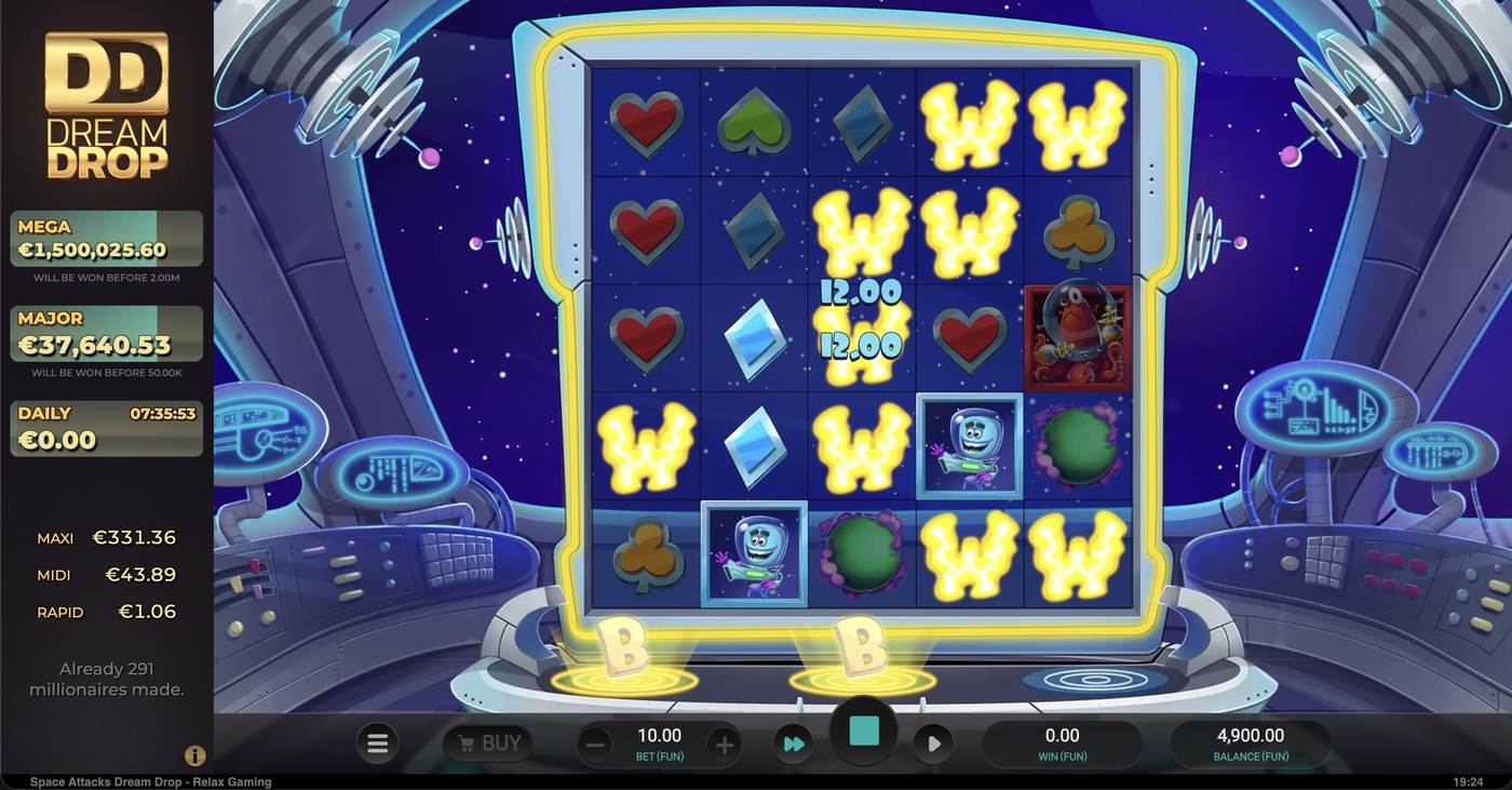 Space Attacks Dream Drop: image of winning