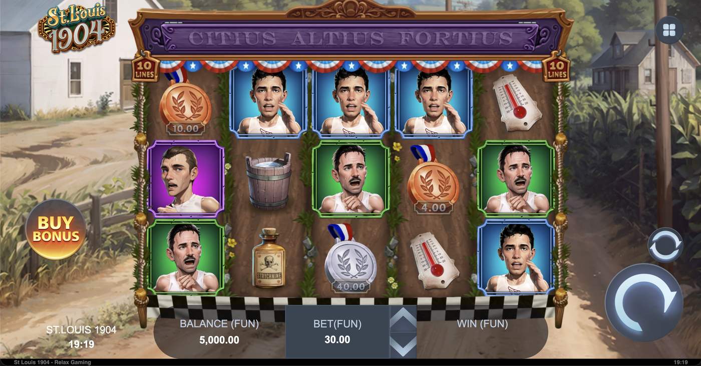 St Louis 1904: image of main menu