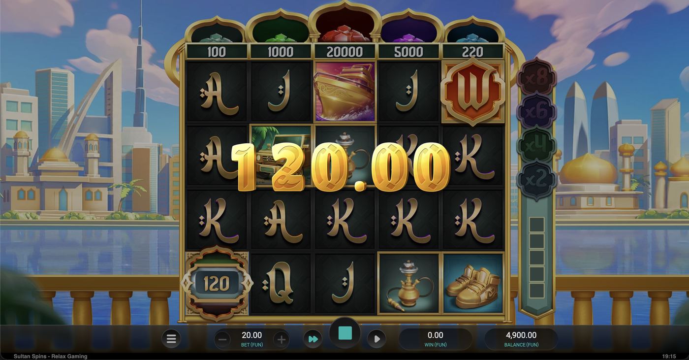 Sultan Spins: image of winning