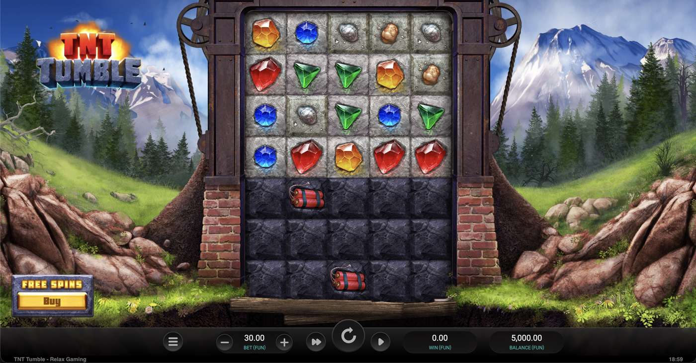 TNT Tumble: image of main menu