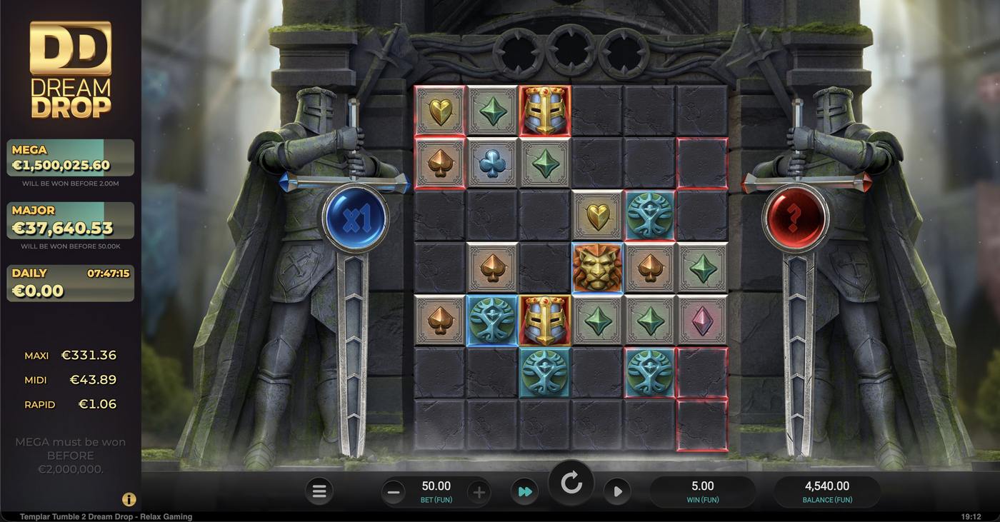 Templar Tumble 2 Dream Drop: image of winning