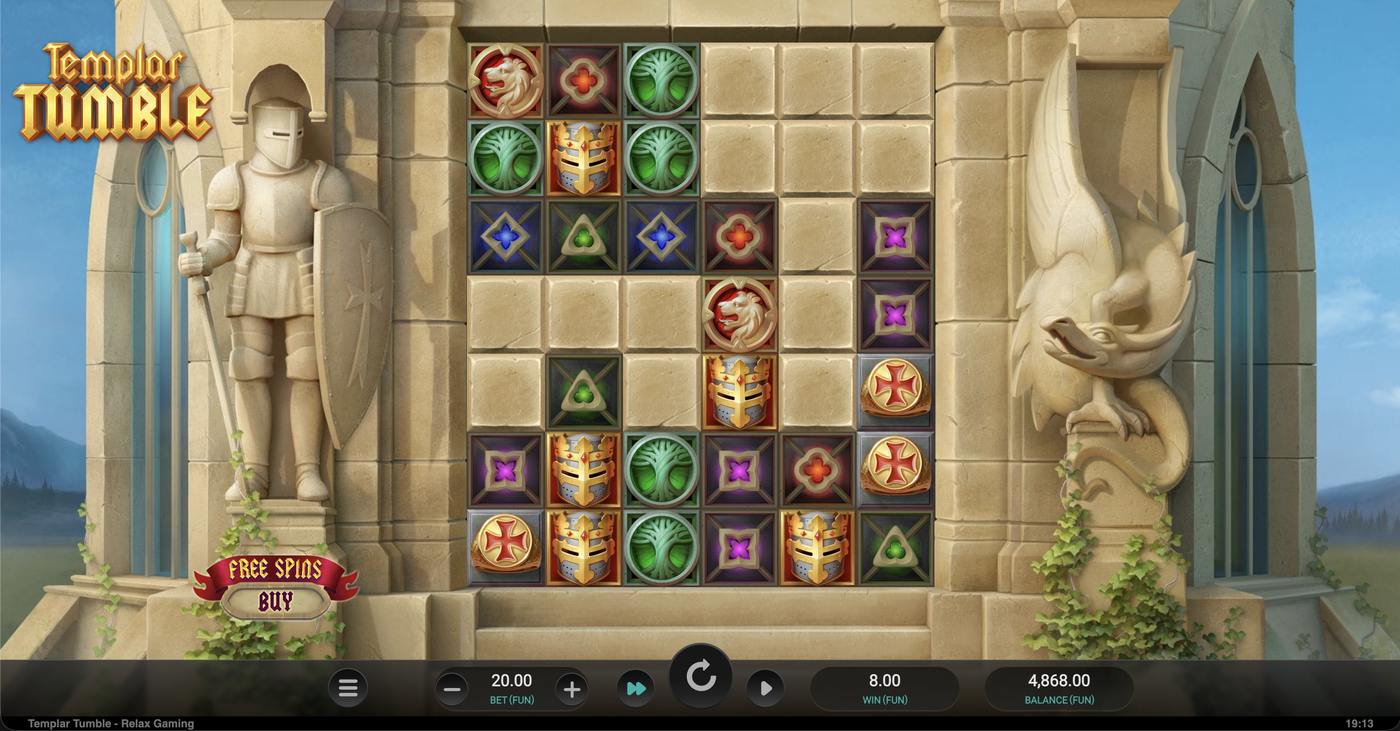 Templar Tumble: image of winning
