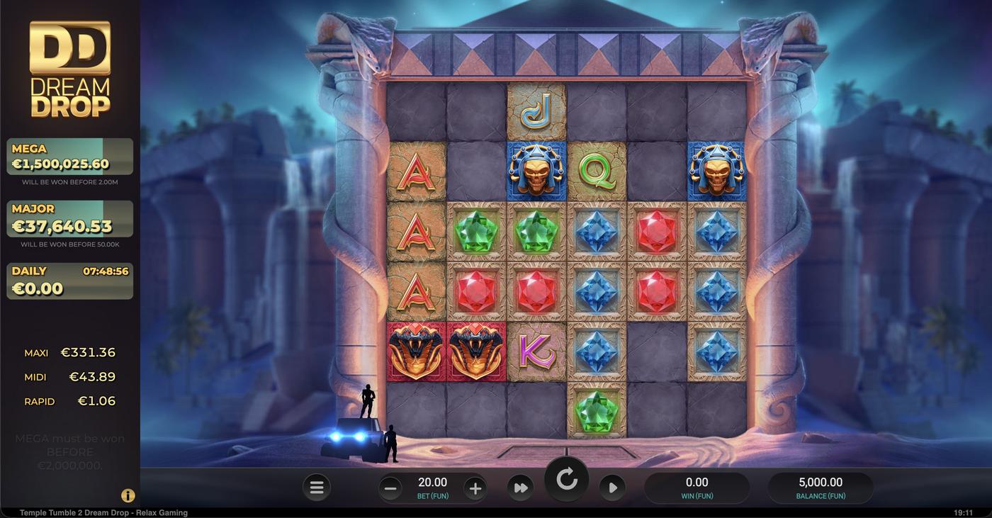 Temple Tumble 2 Dream Drop: image of main menu
