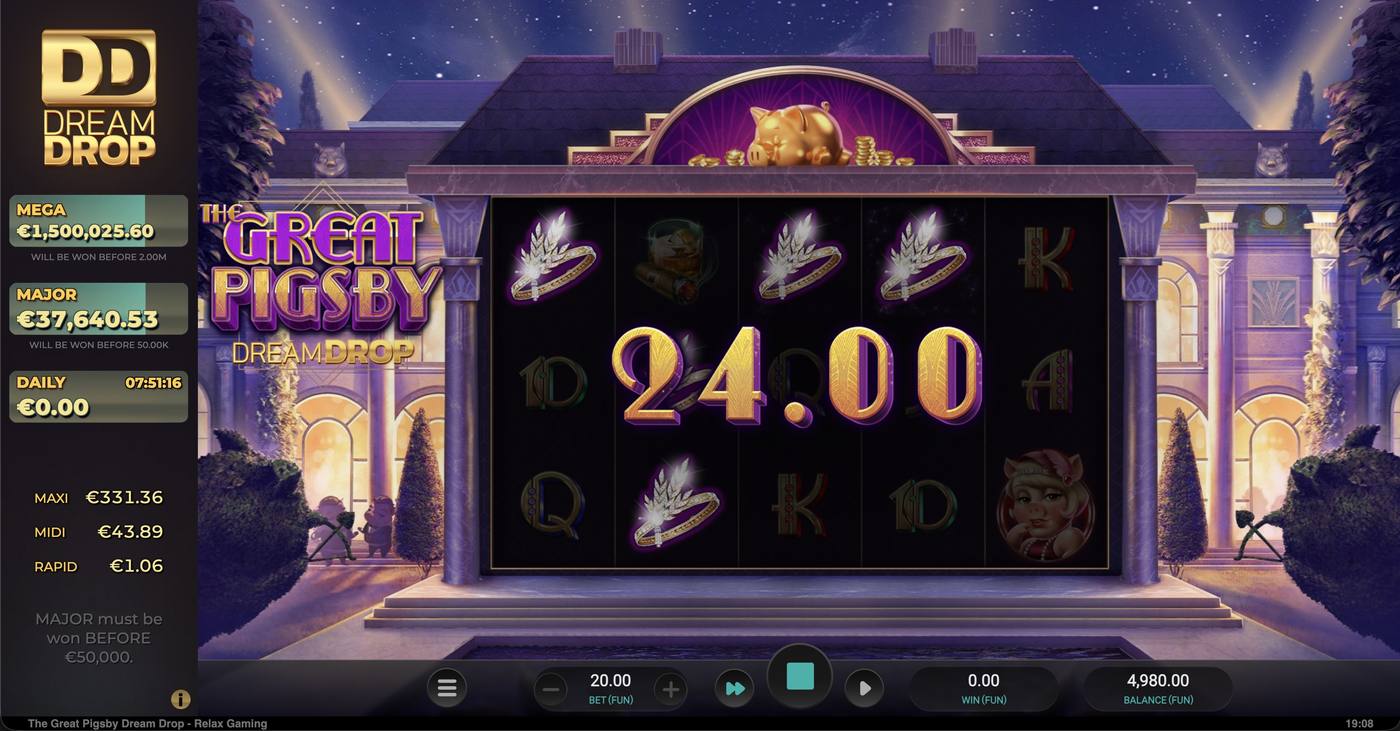 The Great Pigsby Dream Drop: image of winning