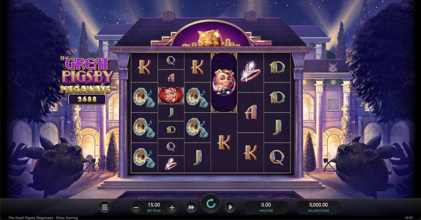 The Great Pigsby Megaways: image of main menu
