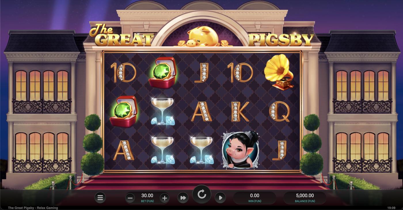 The Great Pigsby: image of main menu