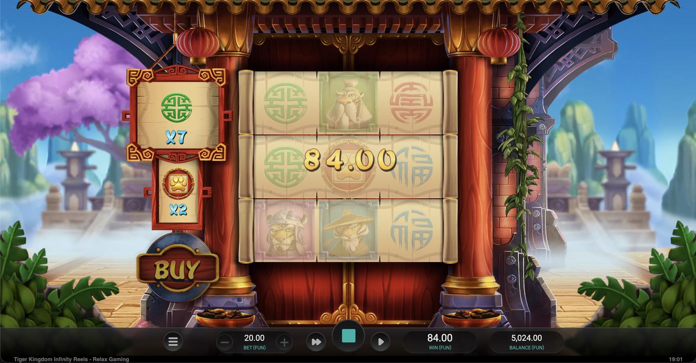 Tiger Kingdom Infinity Reels: image of winning
