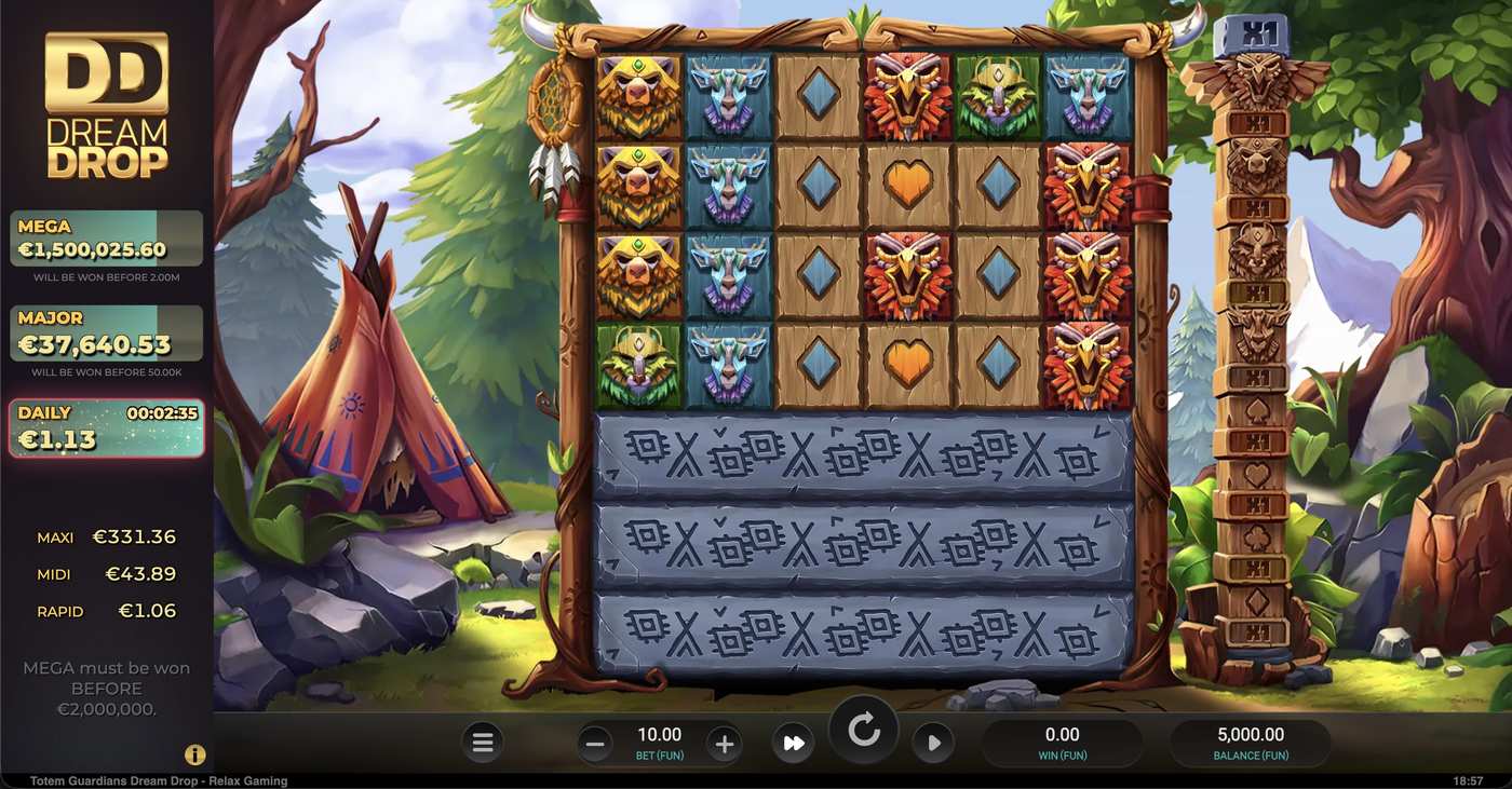 Totem Guardians Dream Drop: image of main menu