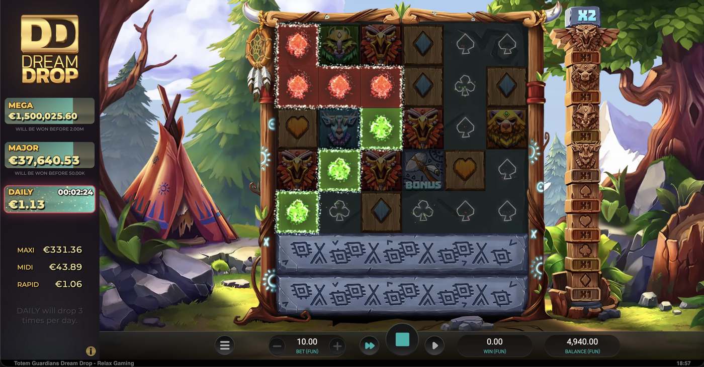 Totem Guardians Dream Drop: image of winning