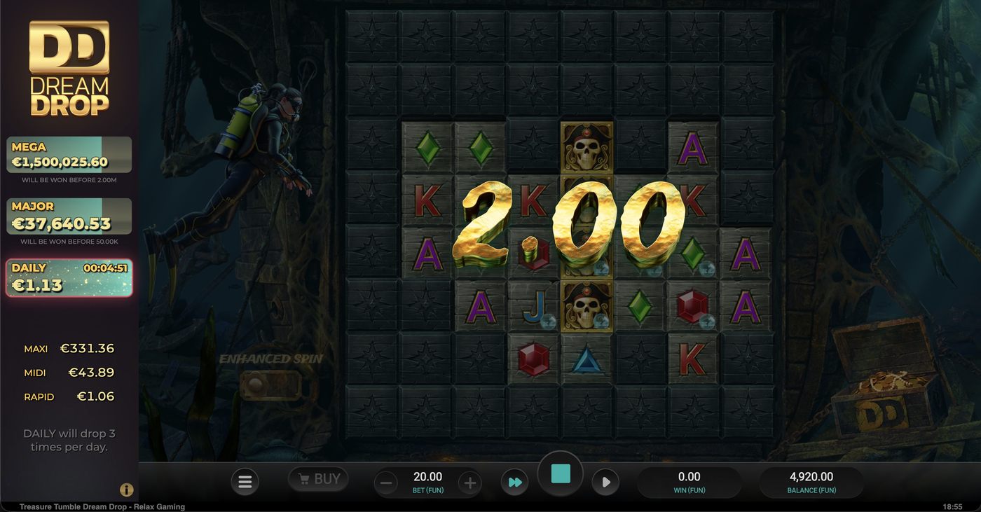 Treasure Tumble Dream Drop: image of winning