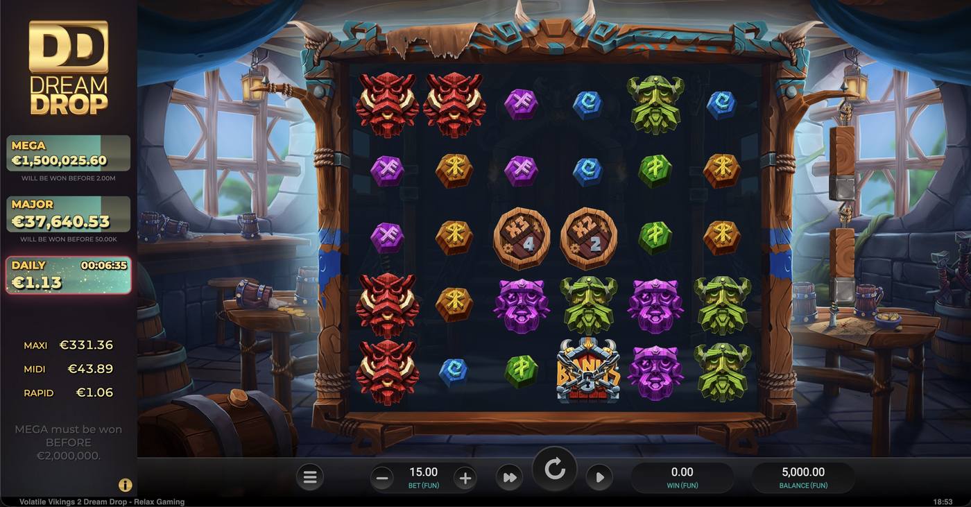 Volatile Vikings 2 Dream Drop: image of main menu