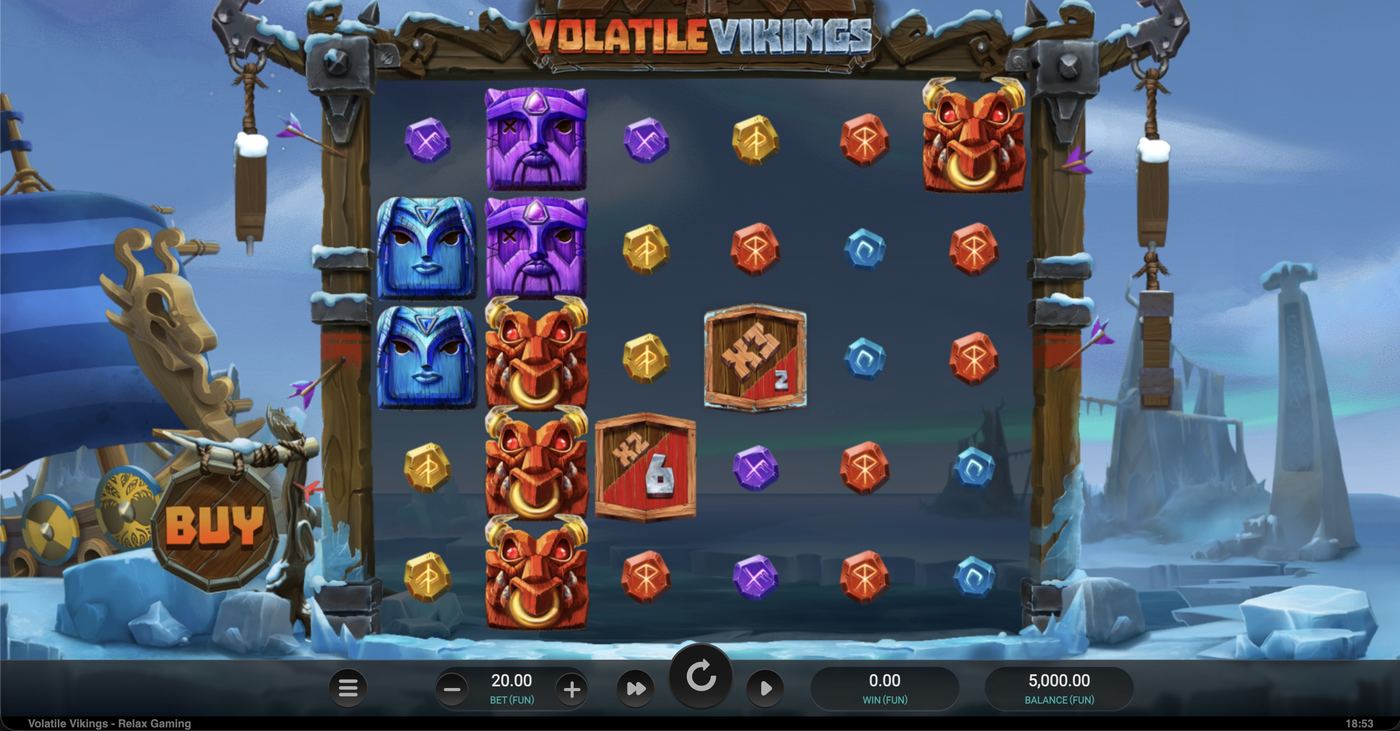 Volatile Vikings: image of main menu
