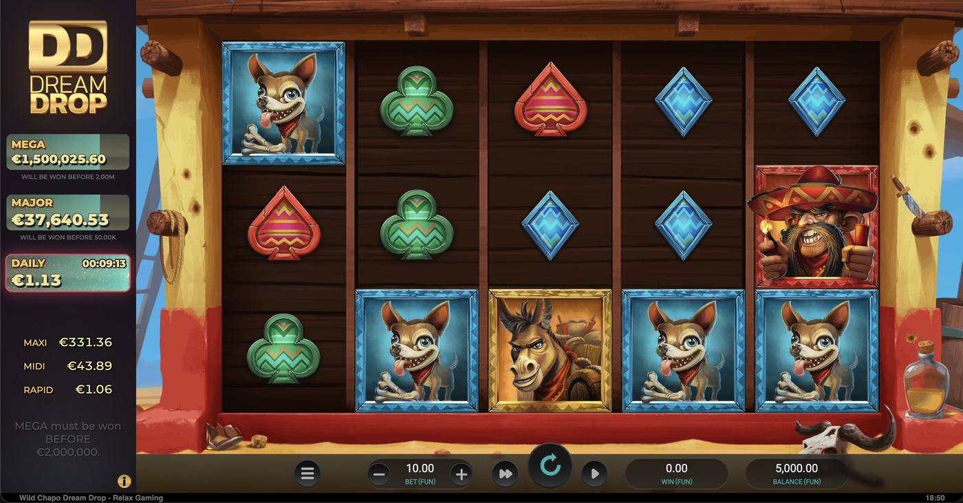 Wild Chapo Dream Drop: image of main menu