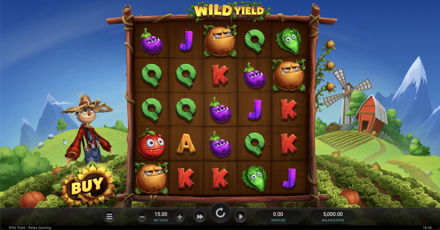 Wild Yield: image of main menu