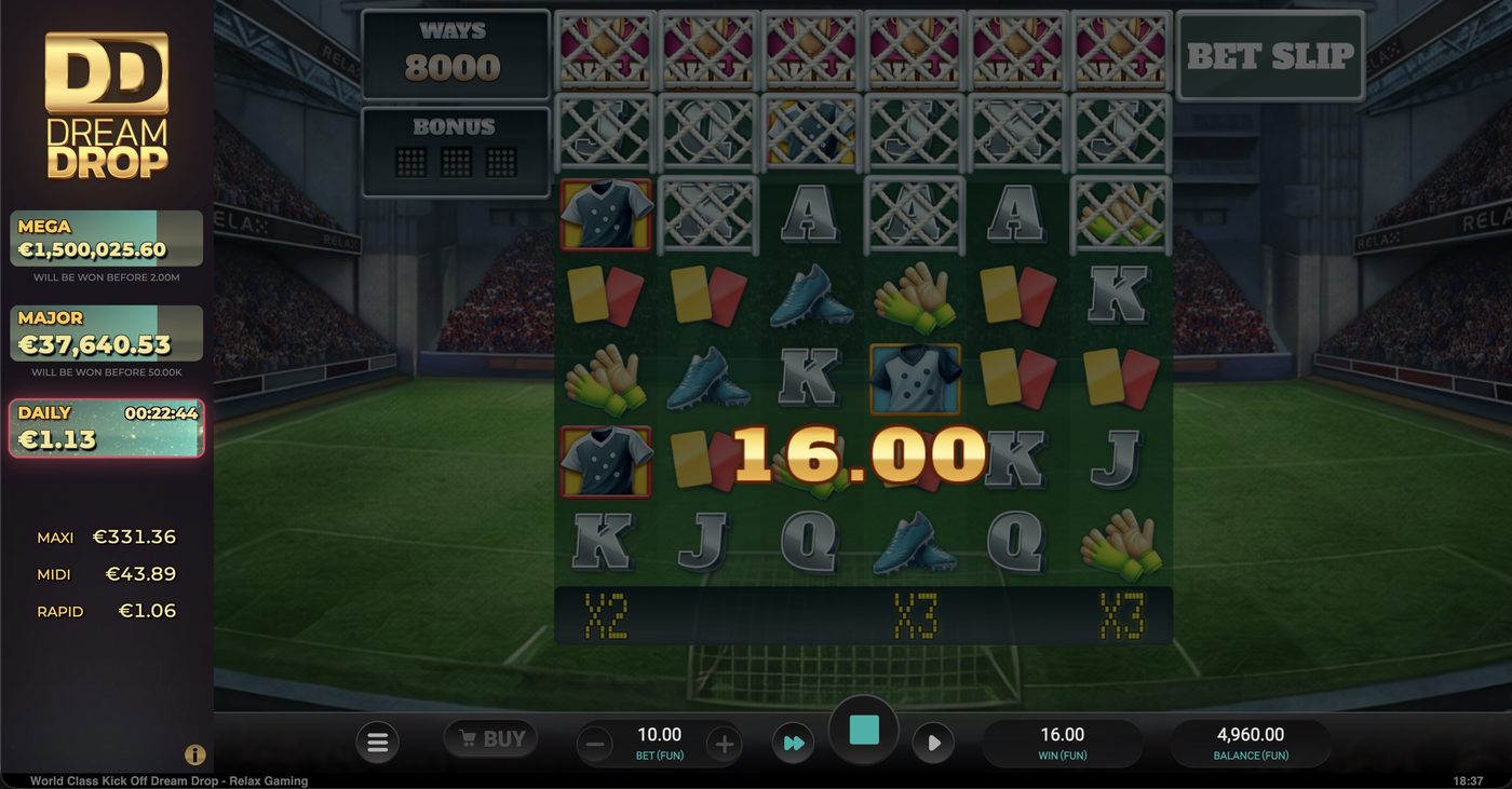 World Class Kick Off Dream Drop: image of winning