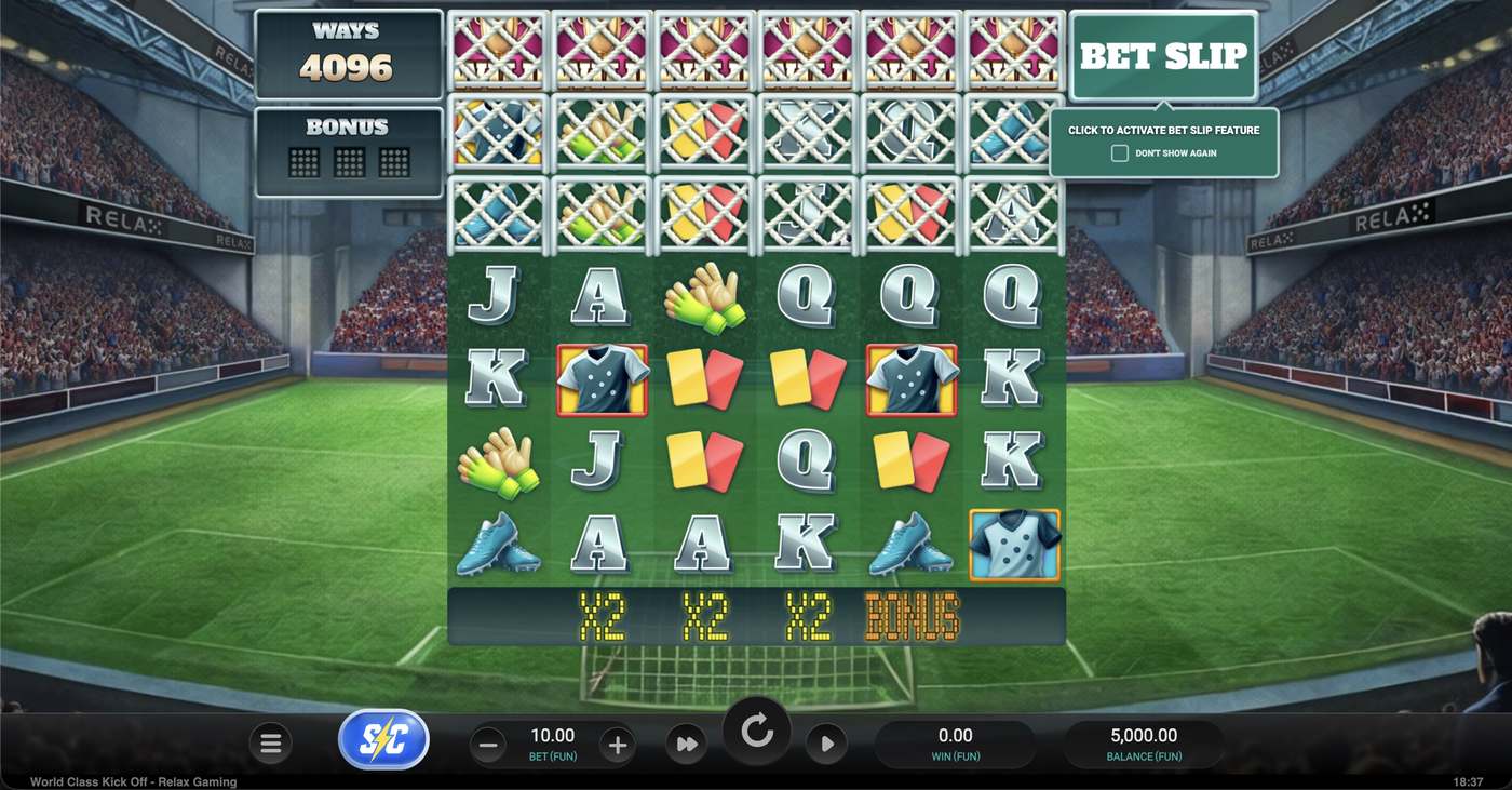 World Class Kick Off: image of main menu