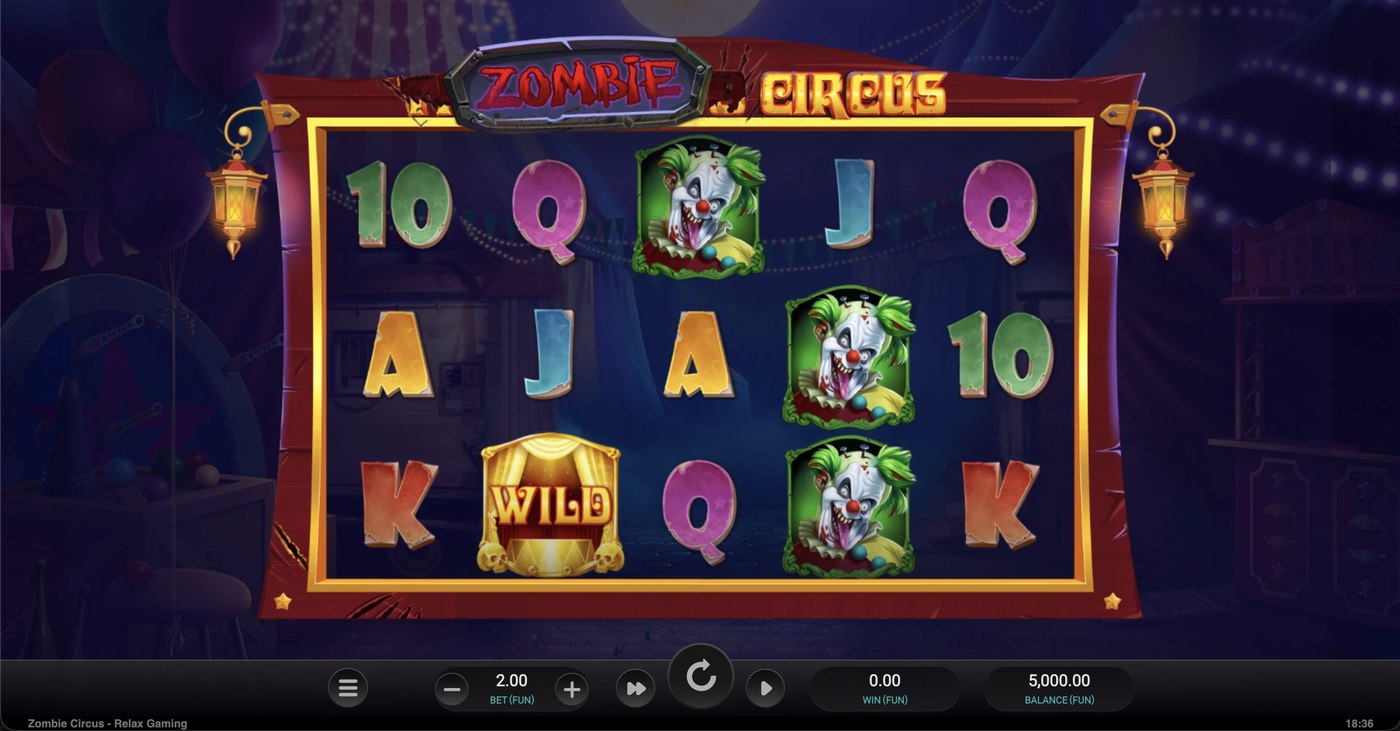Zombie Circus: image of main menu