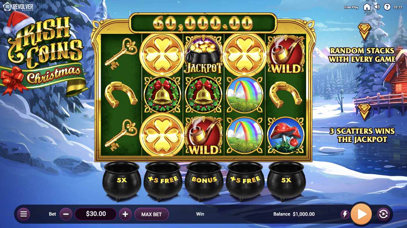 Irish Coins Christmas: image of main menu