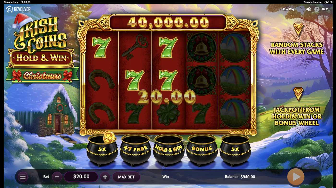 Irish Coins Hold & Win Christmas: image of winning