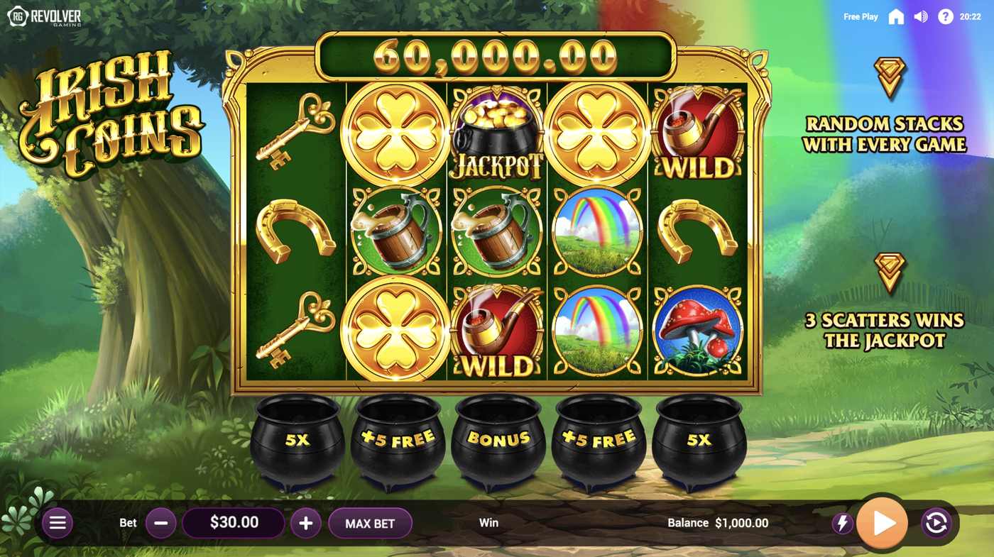 Irish Coins: image of main menu