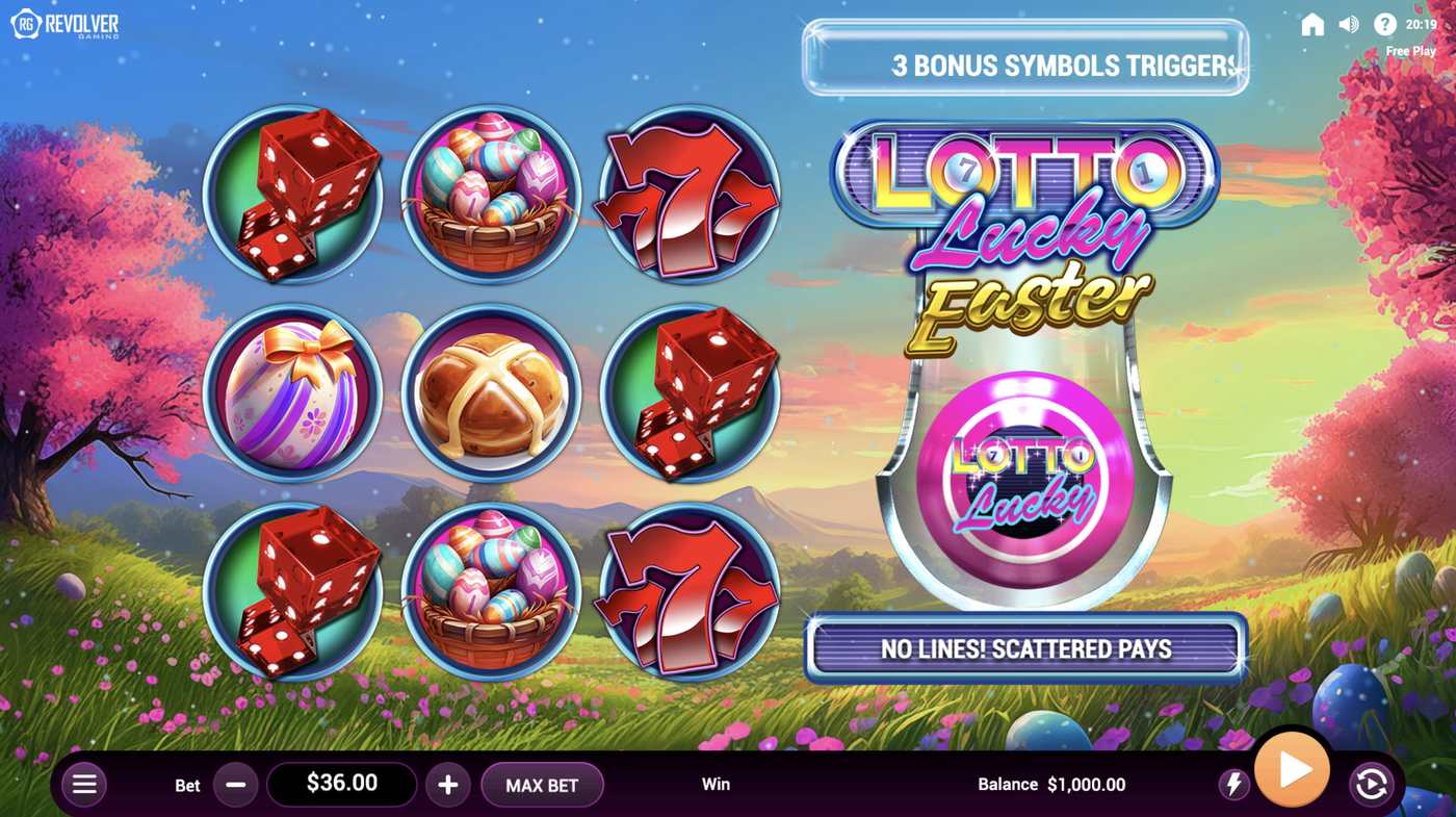 Lotto Lucky Easter: image of main menu