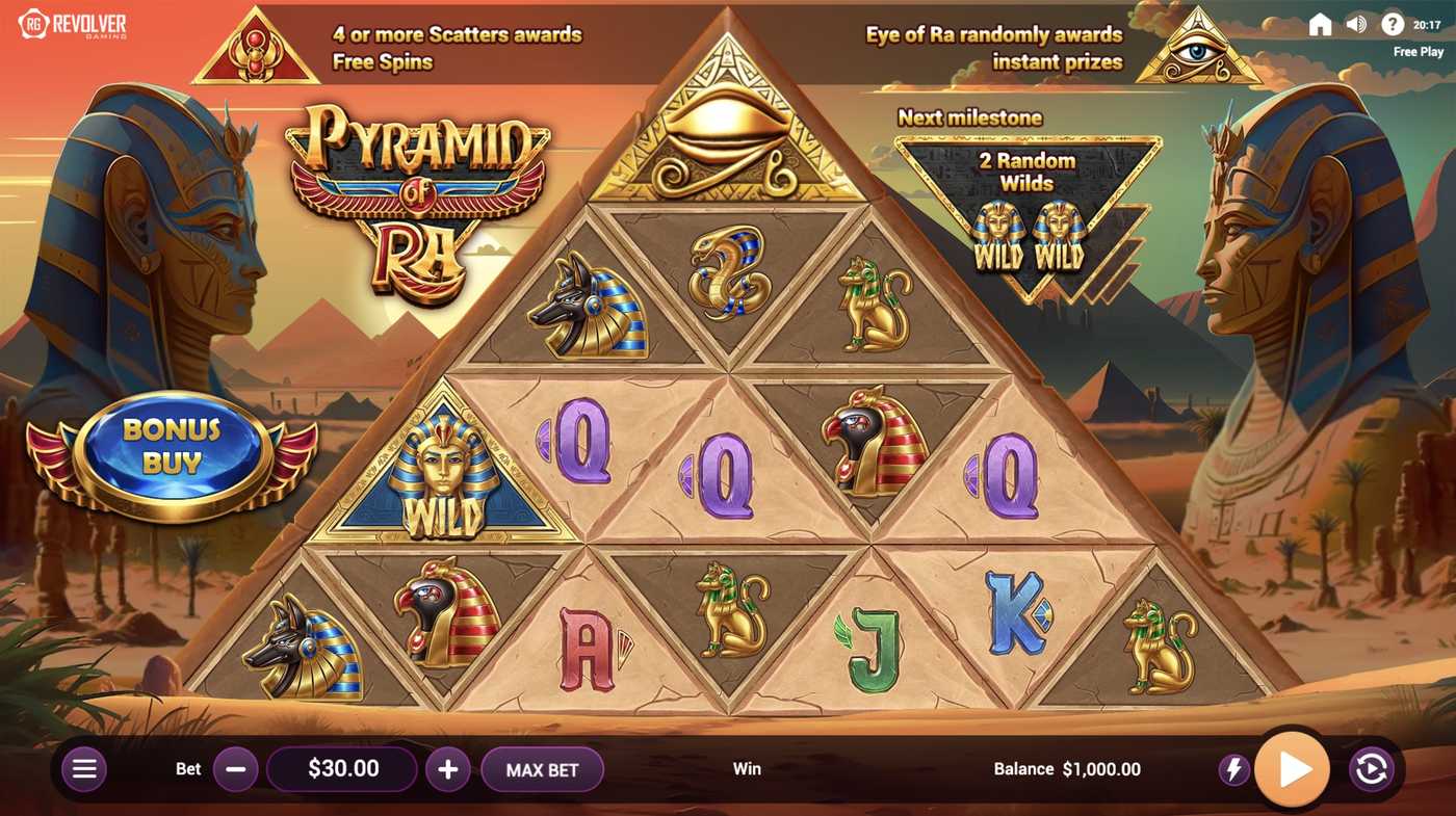 Pyramid of Ra: image of main menu