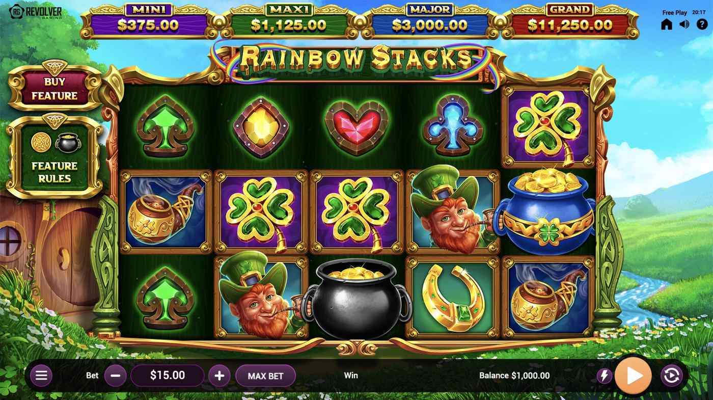 Rainbow Stacks: image of main menu