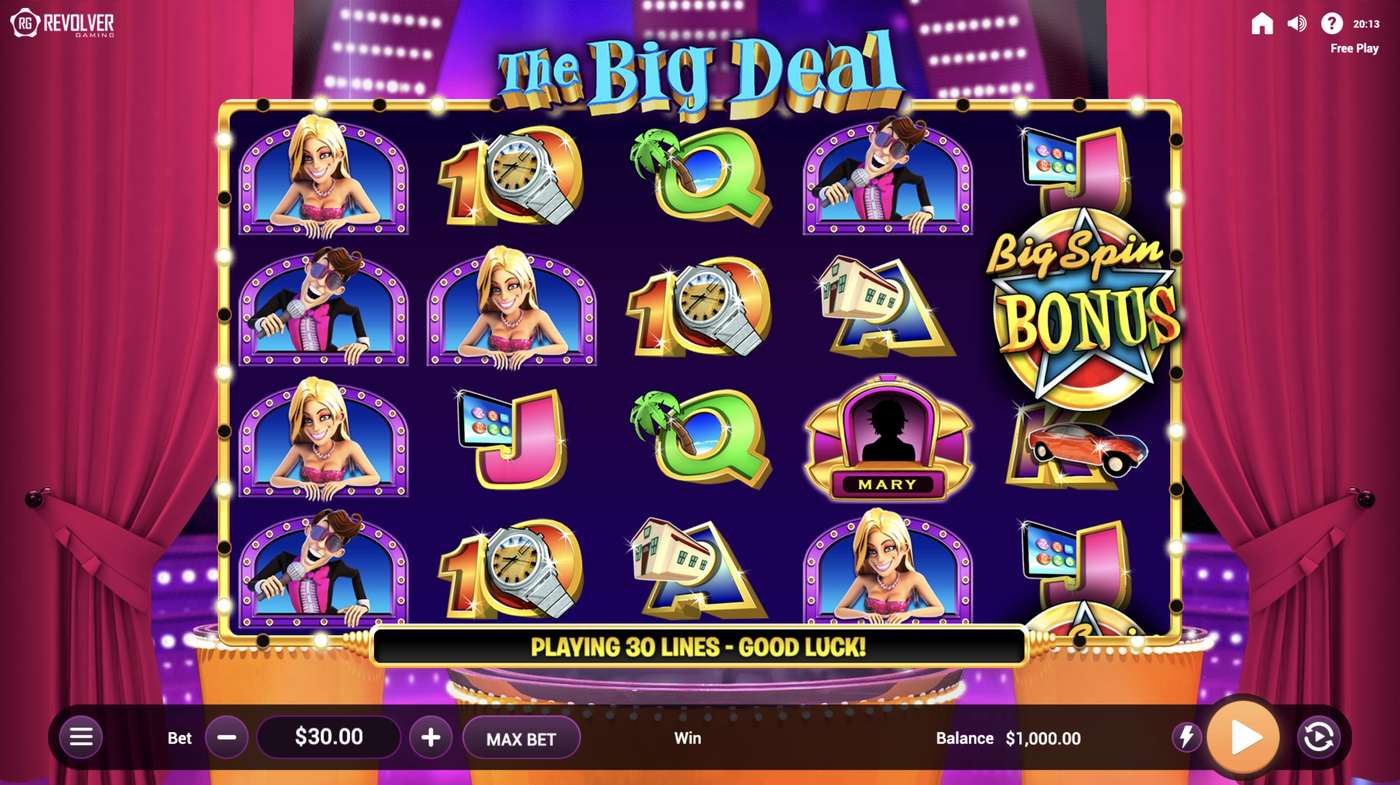 The Big Deal: image of main menu