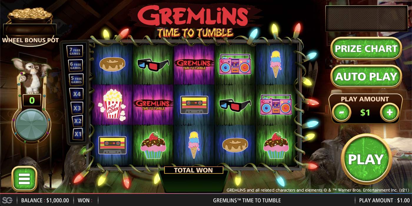 Gremlins Time to Tumble: image of main menu