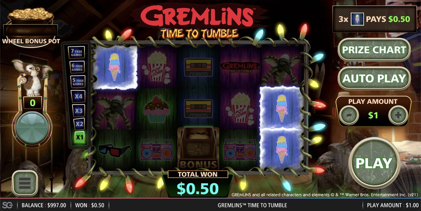 Gremlins Time to Tumble: image of winning