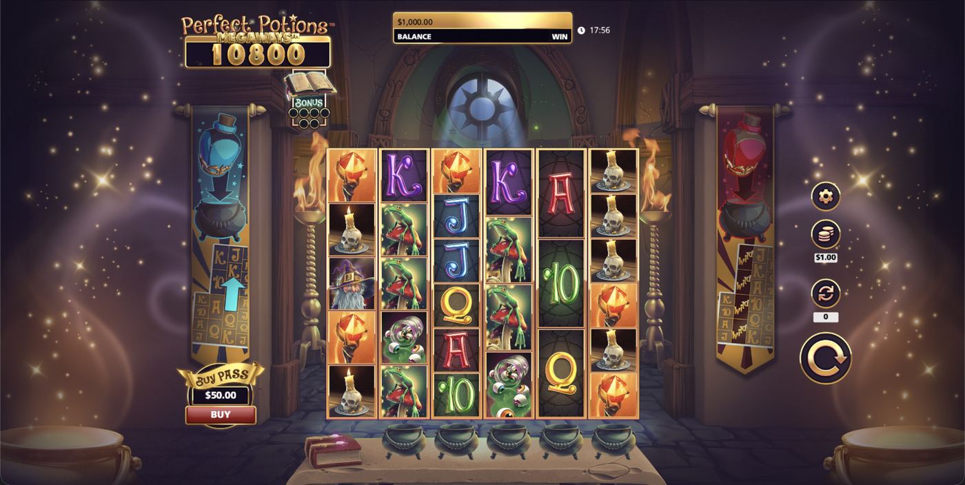 Perfect Potions Megaways: image of main menu