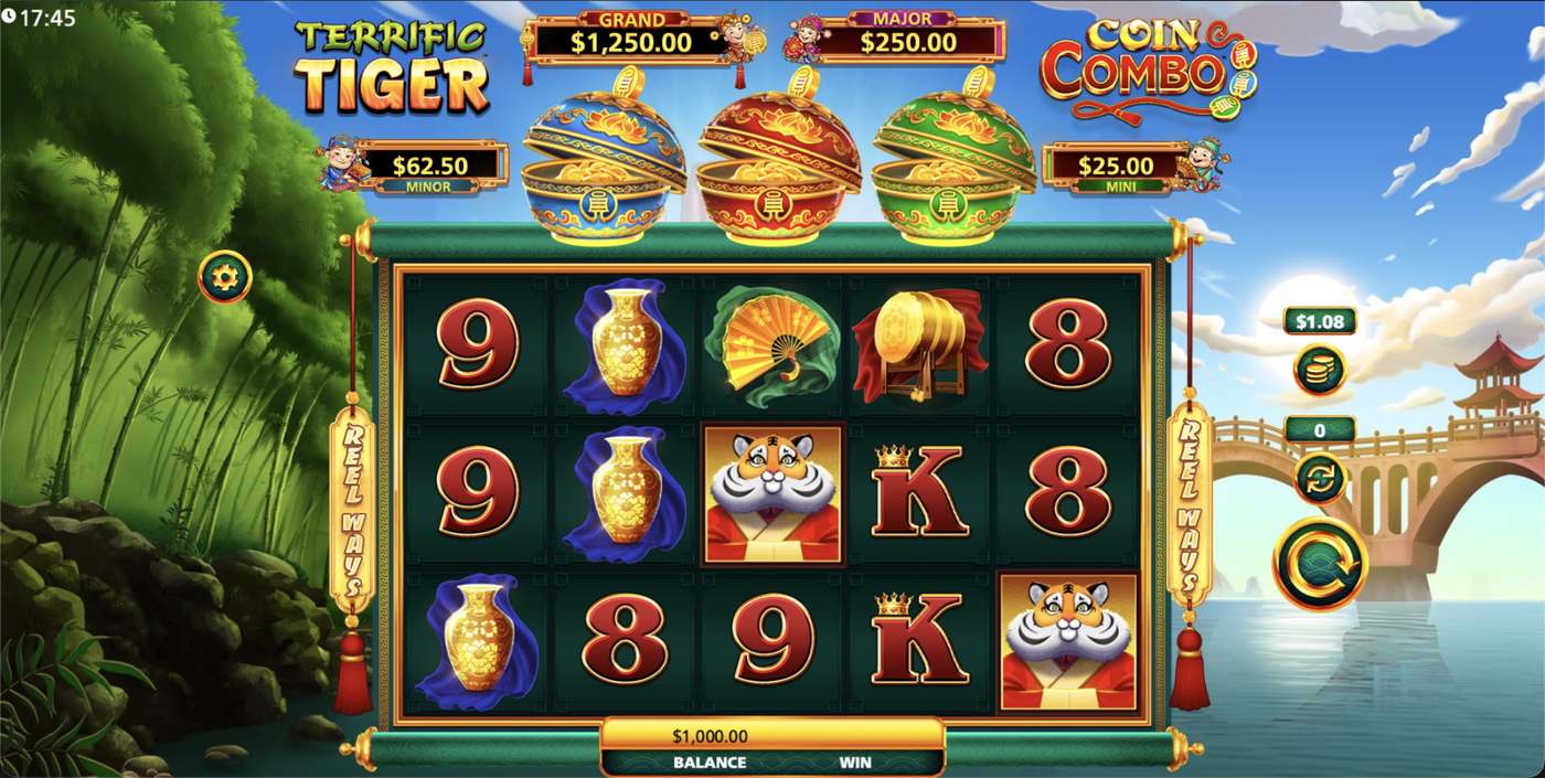 Terrific Tiger: image of main menu