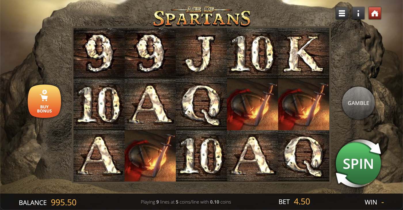 Age of Spartans: image of main menu