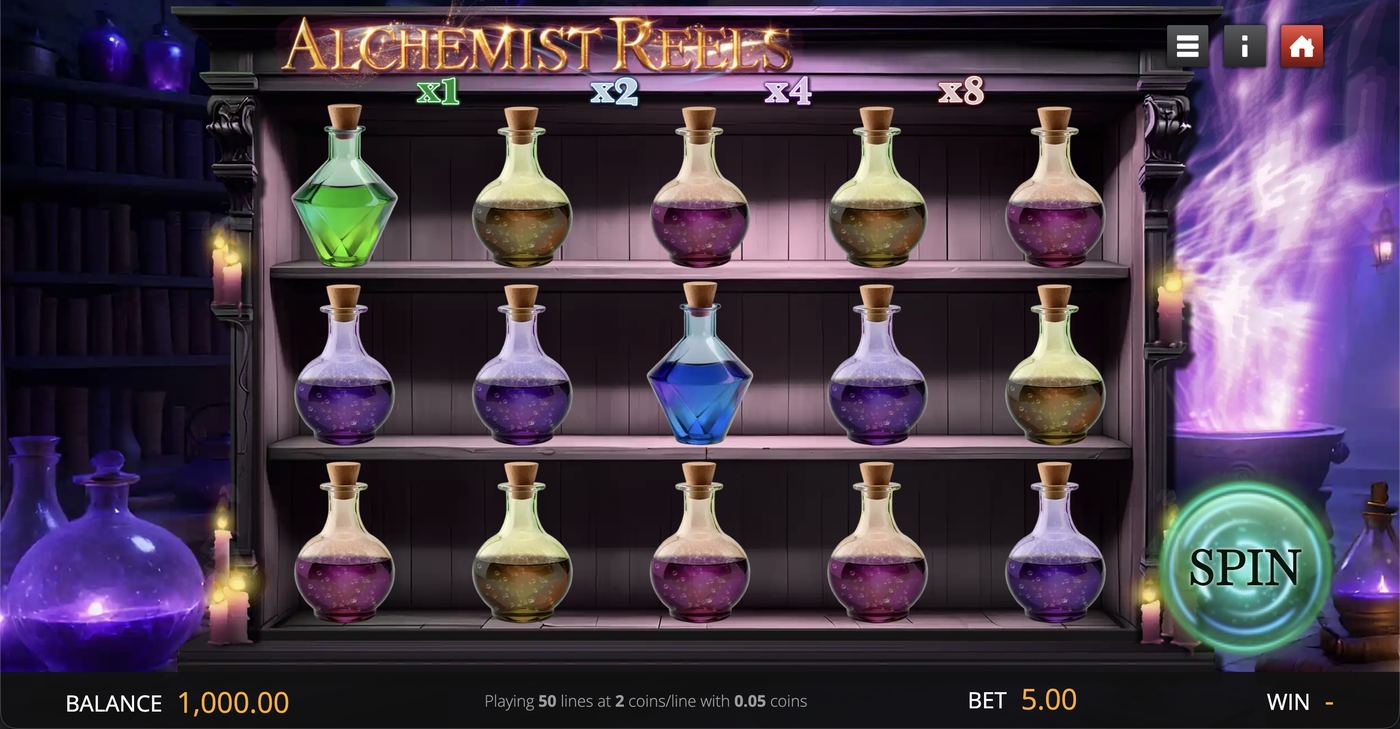 Alchemist Reels: image of main menu