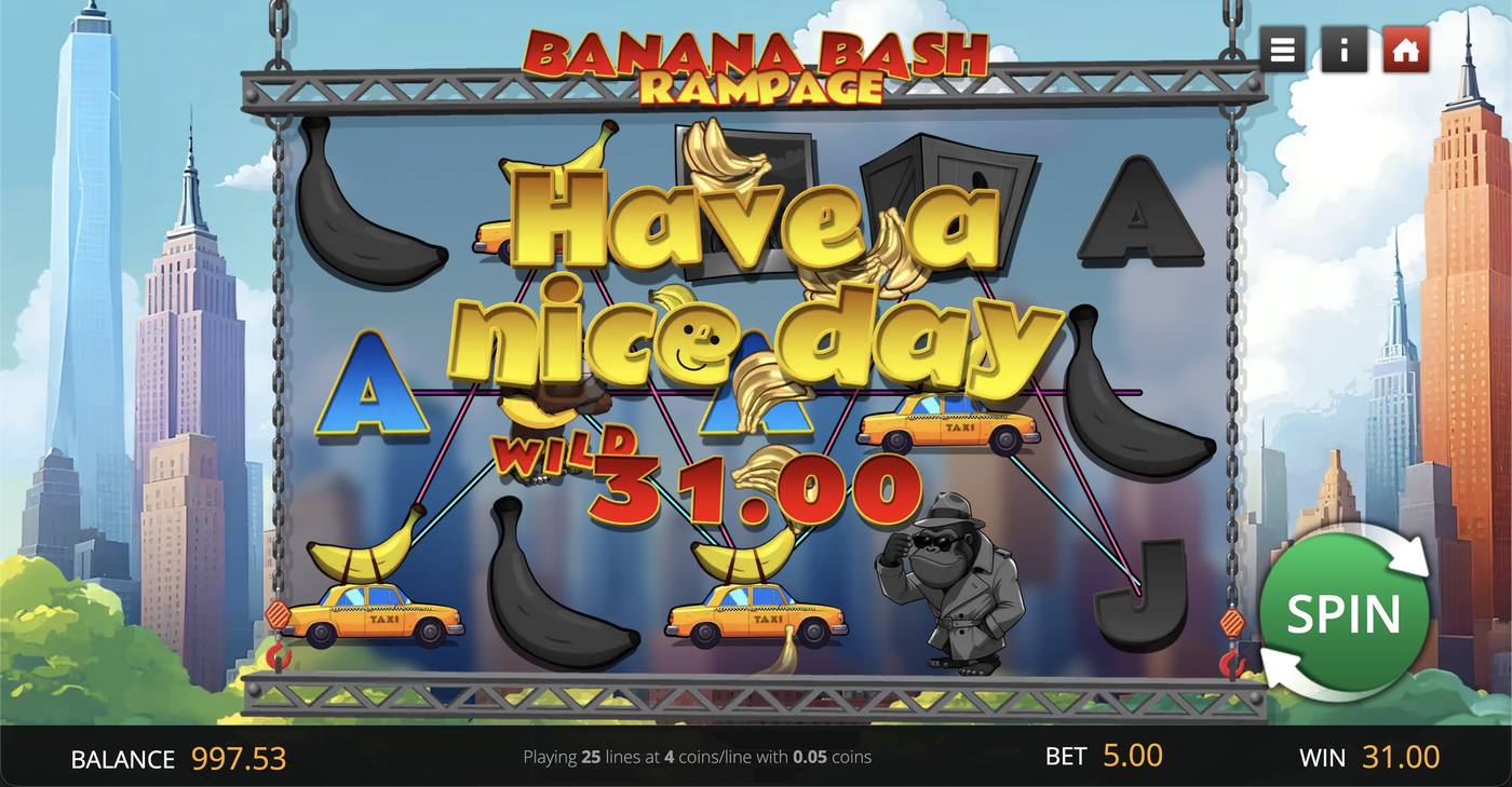 Banana Bash Rampage: image of winning
