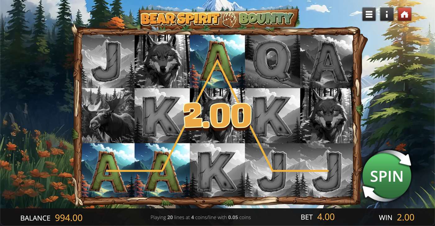 Bear Spirit Bounty: image of winning