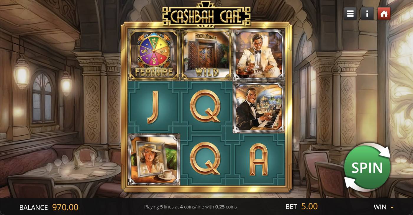 Ca$hbah Cafe: image of main menu